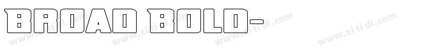 Broad Bold字体转换